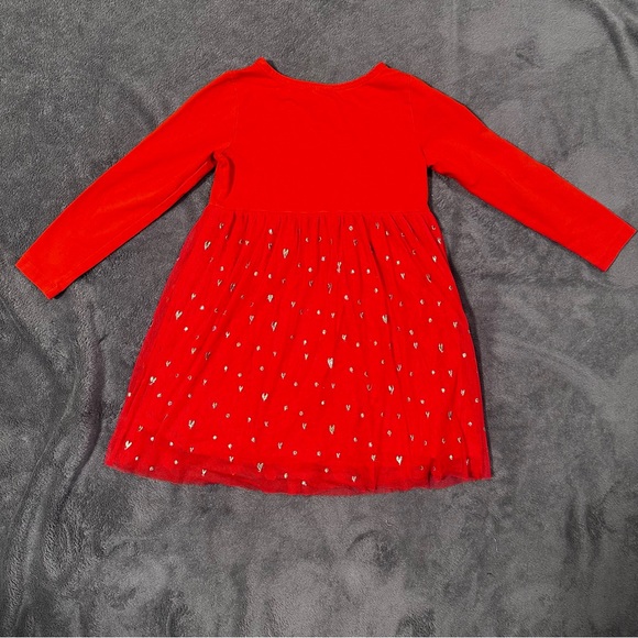 Hanna Anderson Red Tulle Holiday Dress 110 / 5 girls - Picture 2 of 5